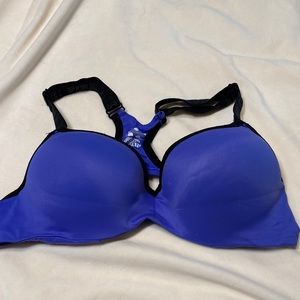 Pink ultimate sports bra crossed back push up bra